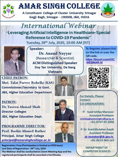 International Webinar on Leveraging Artificial Intelligence in Healthcare
