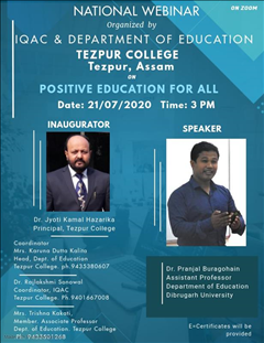 National Webinar on Positive Education